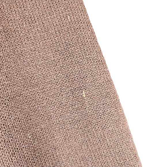 flawed ST. JOHN Marie Gray Womens 10 Zip Up Knit Stitched Collared Sweater Brown - Picture 7 of 7